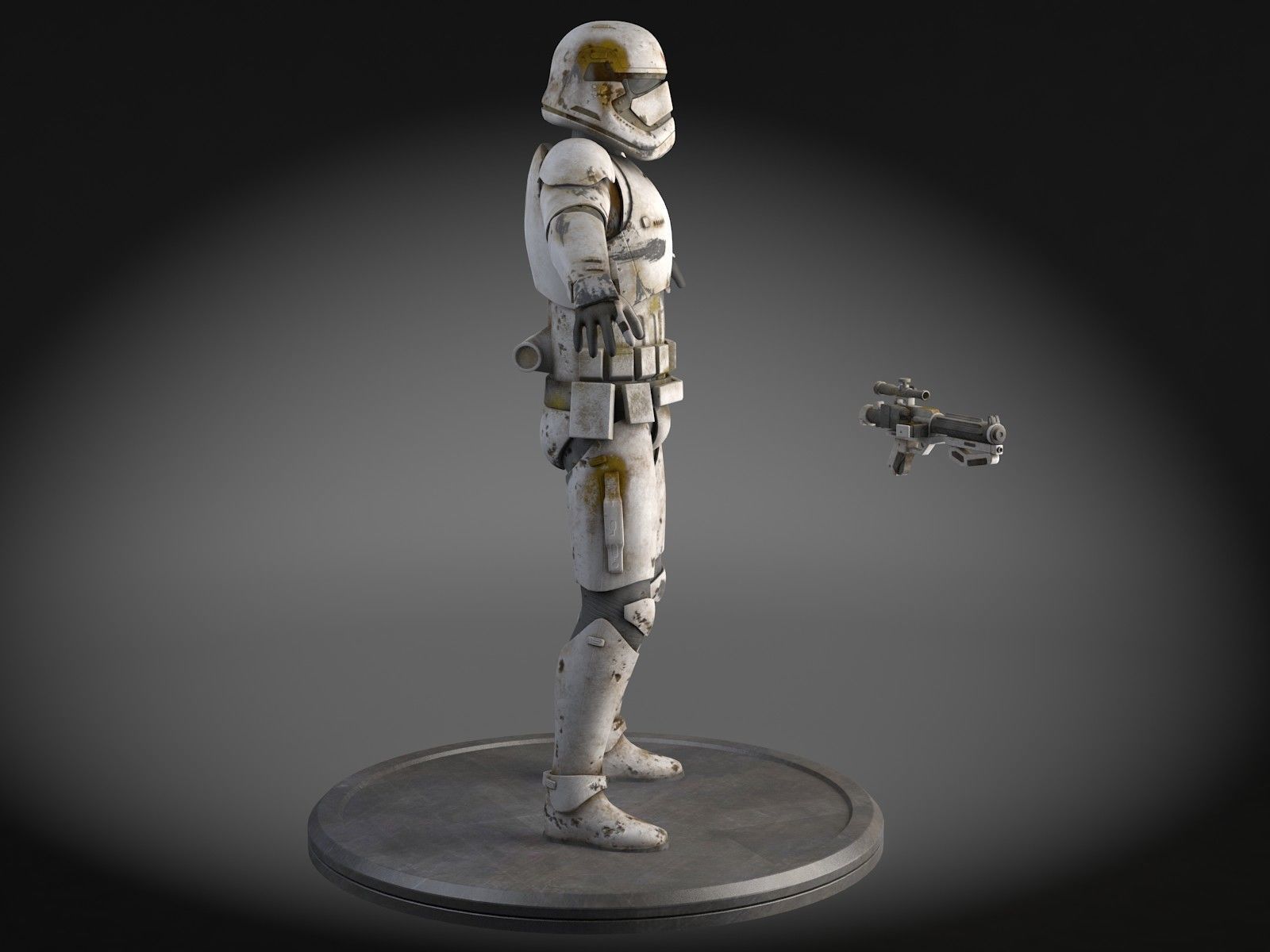 Dirty Storm Trooper Light Star Wars First Order 3D model_6