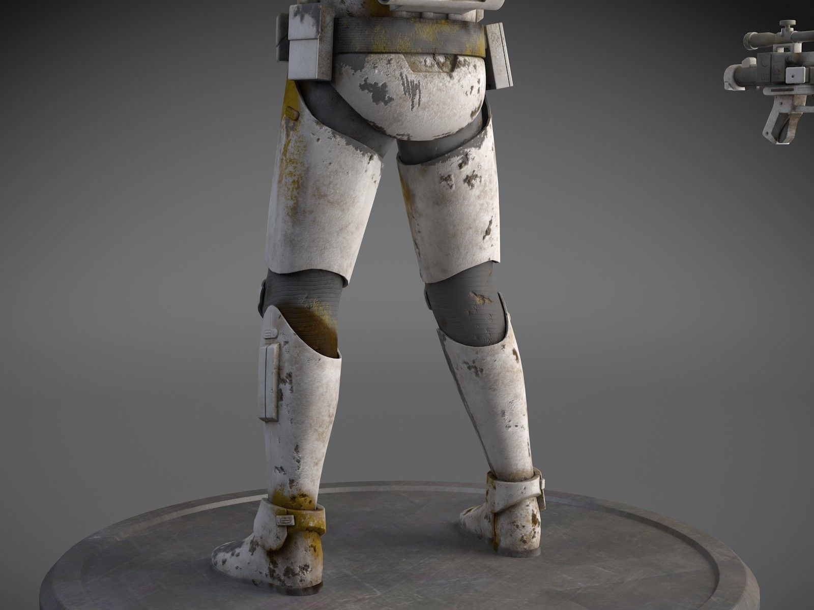 Dirty Storm Trooper Light Star Wars First Order 3D model_2