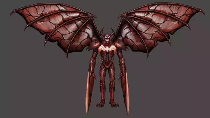 Carnage 3D Model Low-poly 3D model