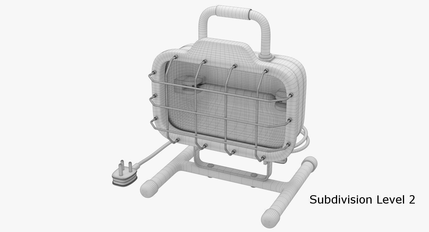 Halogen Work Light 1 3D model_8