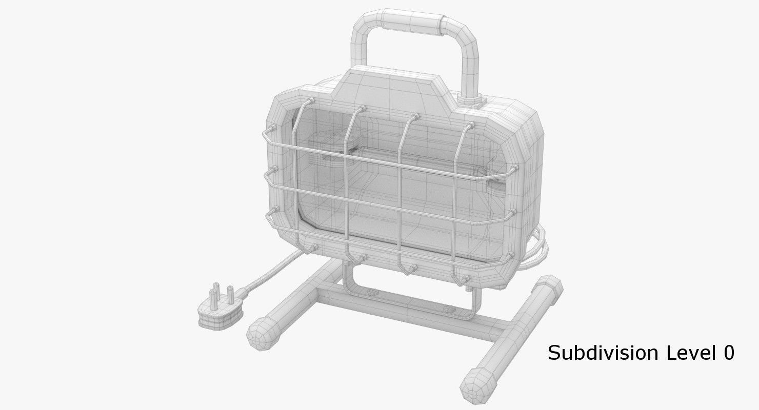 Halogen Work Light 1 3D model_6