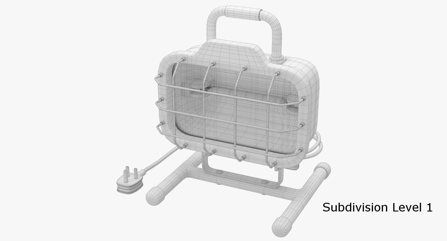 Halogen Work Light 1 3D model_7