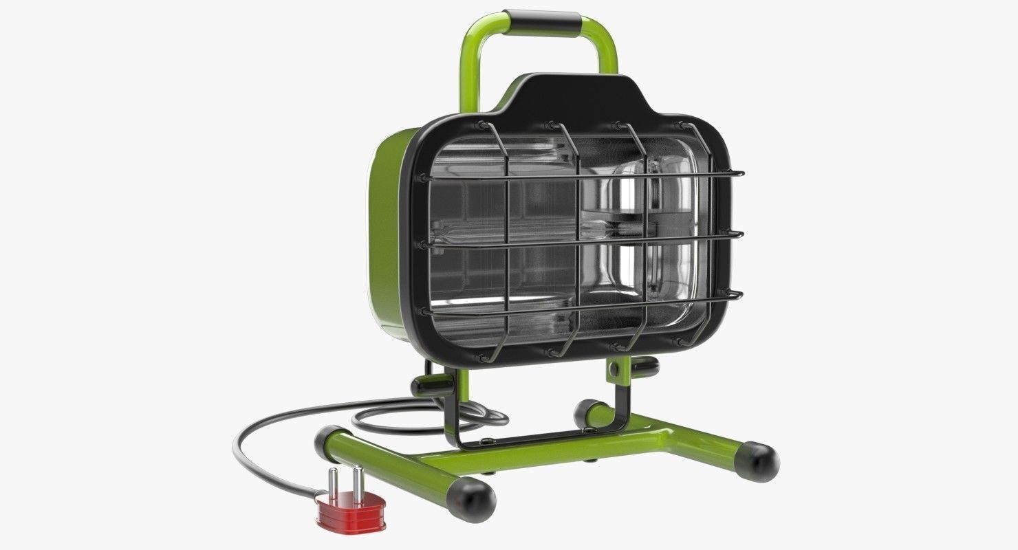 Halogen Work Light 1 3D model_1