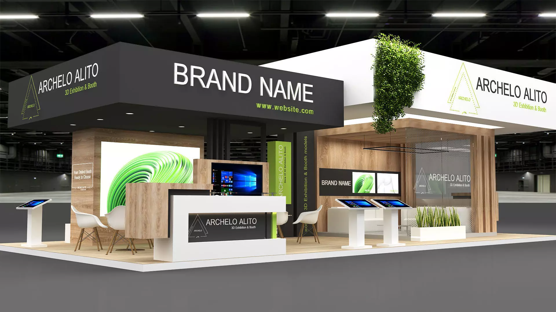 exhibition minimal booth 3D model