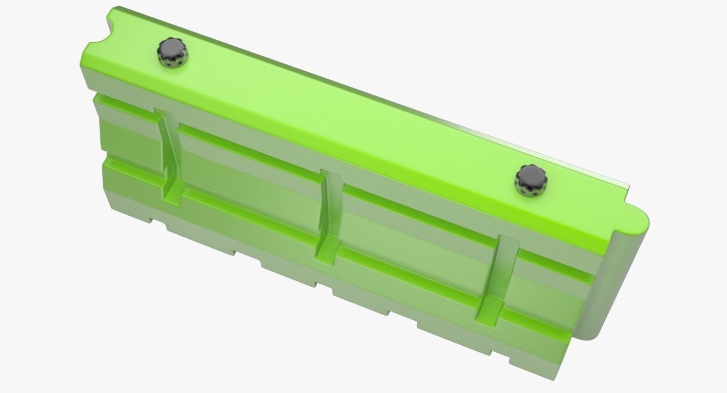 Traffic Barrier 1 3D model_2