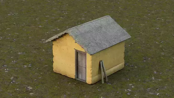 Rural Warehouse Low-poly 3D model