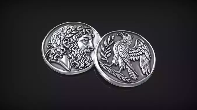 Ancient Greek Coin Eagle Antique Archaic Style Replica