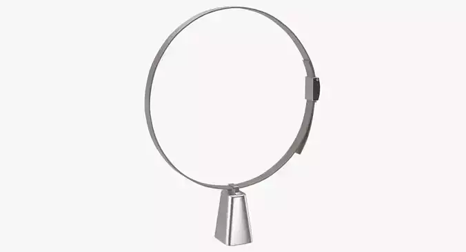 Cowbell necklace with cord