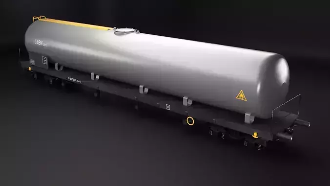 Tanker Railcar Low-poly 3D model 6