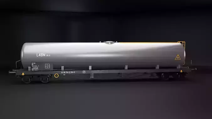 Tanker Railcar Low-poly 3D model 2