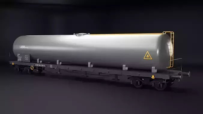Tanker Railcar Low-poly 3D model 3