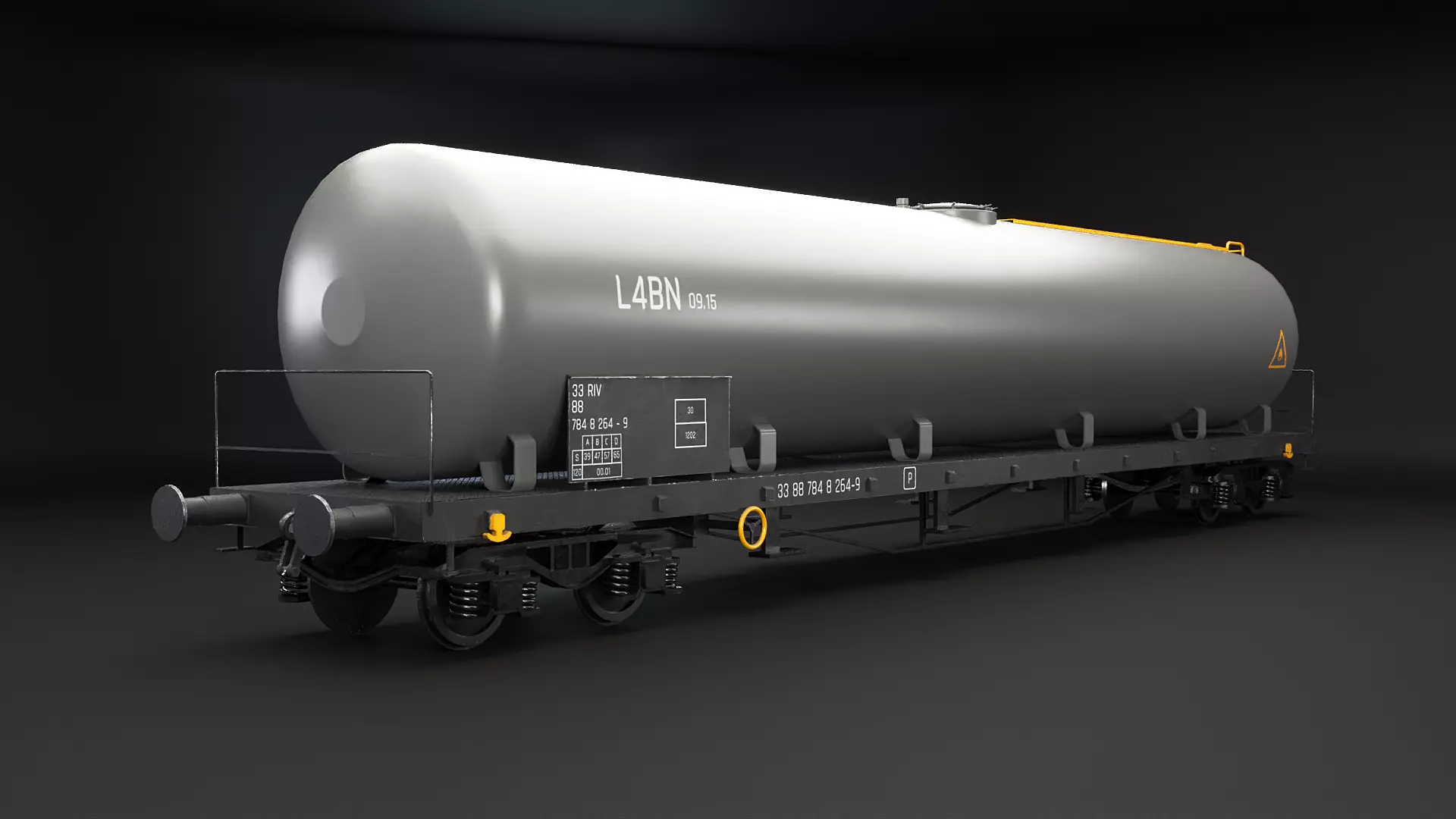 Tanker Railcar Low-poly 3D model