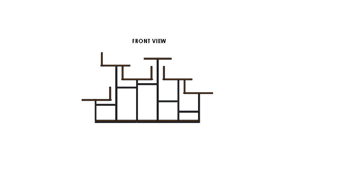 Modern Shelf BONSAI 3D model_3