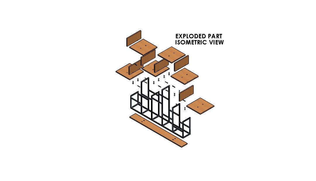 Modern Shelf BONSAI 3D model_5