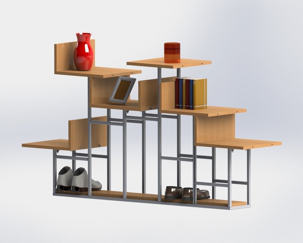 Modern Shelf BONSAI 3D model_2