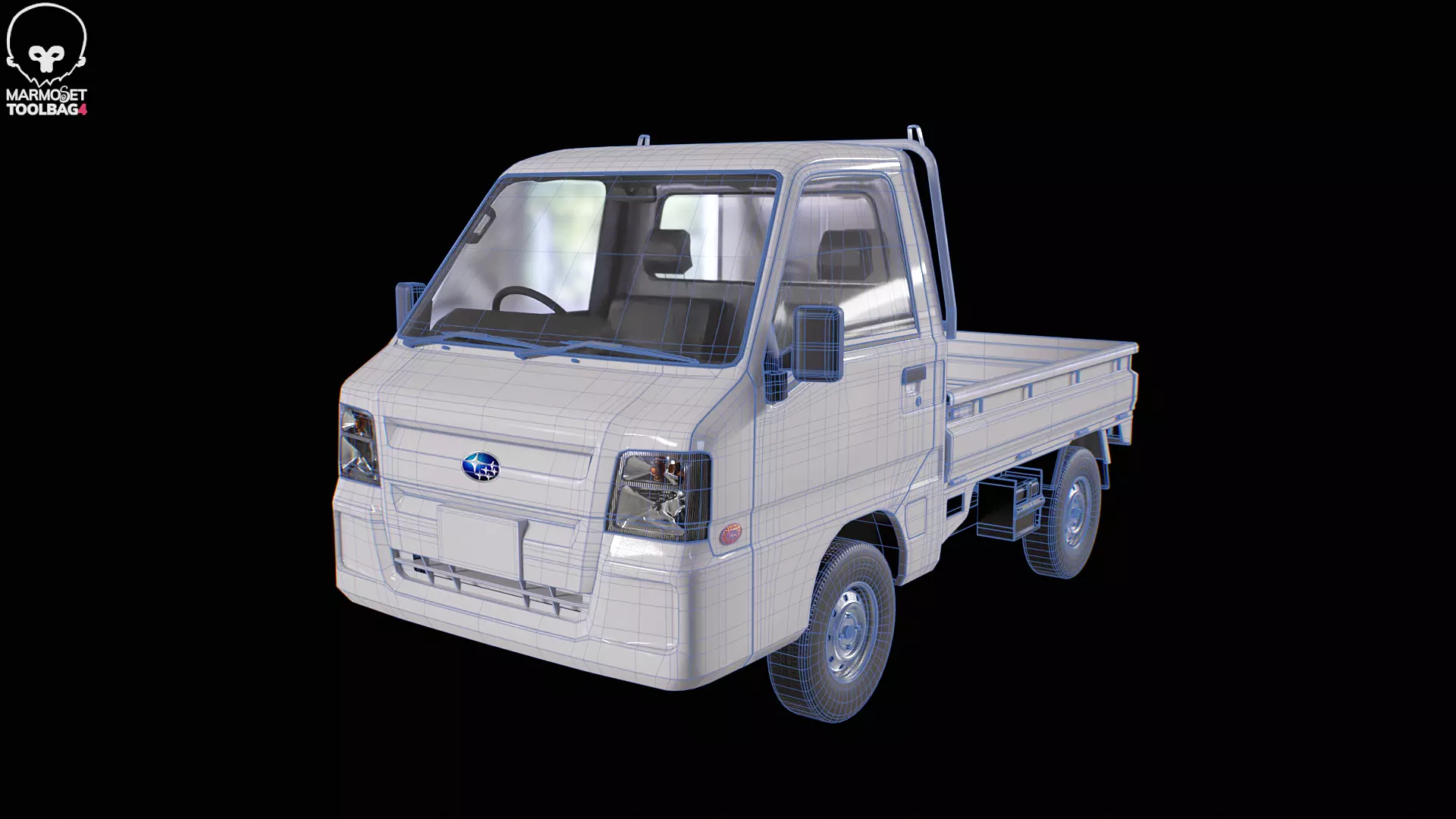 3D model Subaru Sambar 2011 Kei Truck VR / AR / low-poly | CGTrader