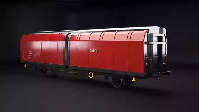 Hbblins Cargo Railcar Low-poly 3D model 3