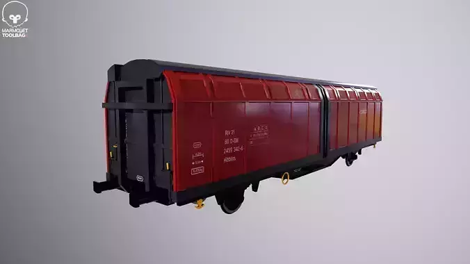 Hbblins Cargo Railcar Low-poly 3D model 7
