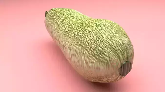 Grey Zucchini 3D model 6