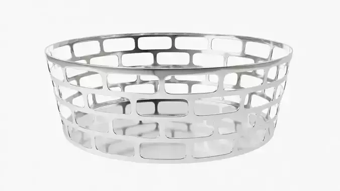 Decor Fruit Bowl Metal Weave Pattern