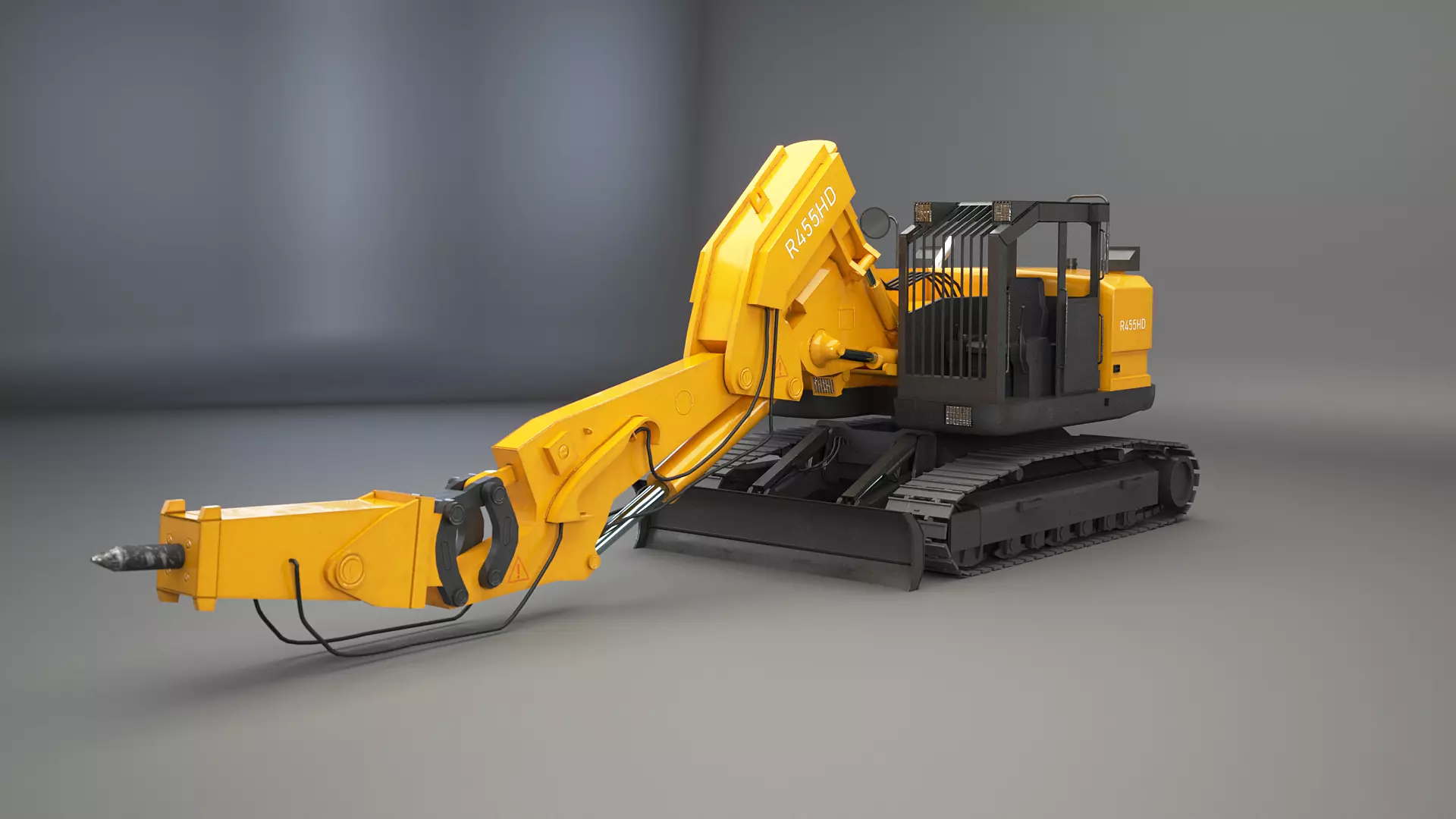 Generic Compact Tunnel Excavator Low-poly 3D model