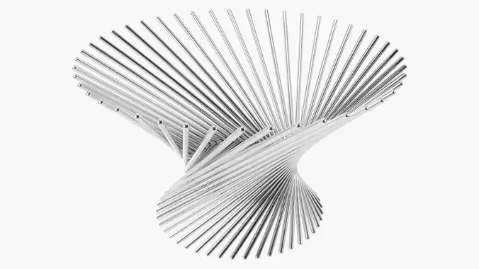 Decor Fruit Bowl Metal Swirl
