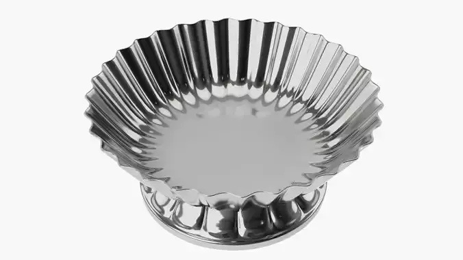 Decor Fruit Bowl Metal Ribbed