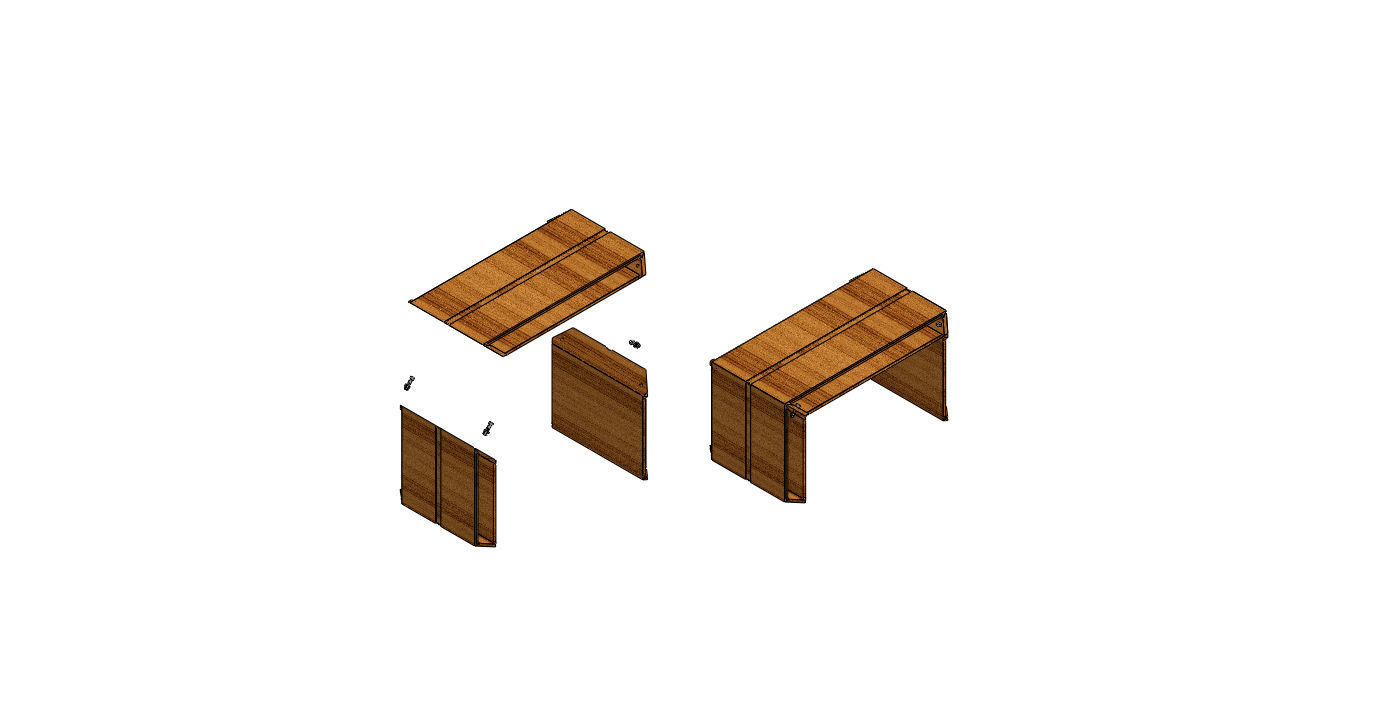 Futuristic Table with storage space GRAMON 3D model_5