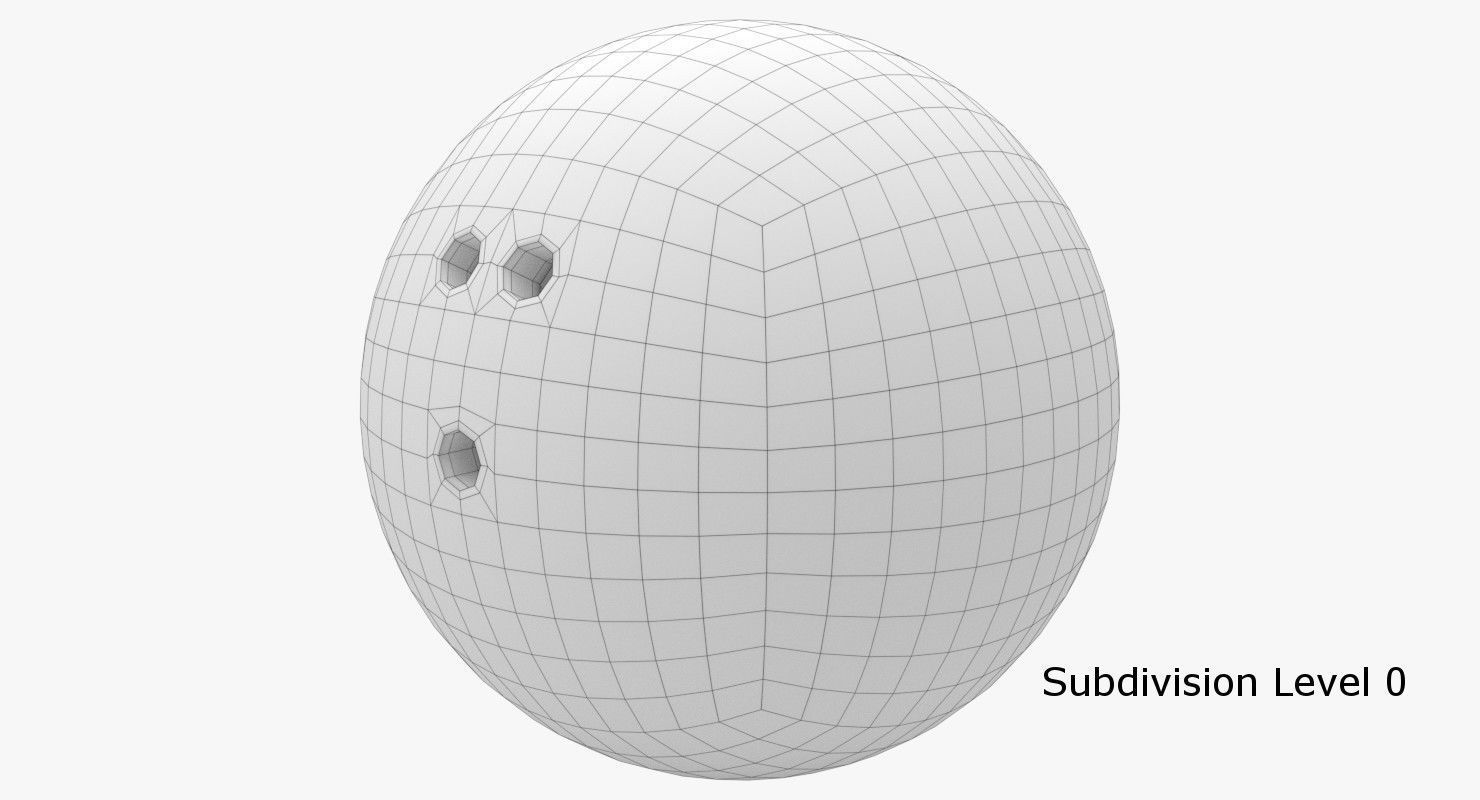 Bowling Ball 3D model_4
