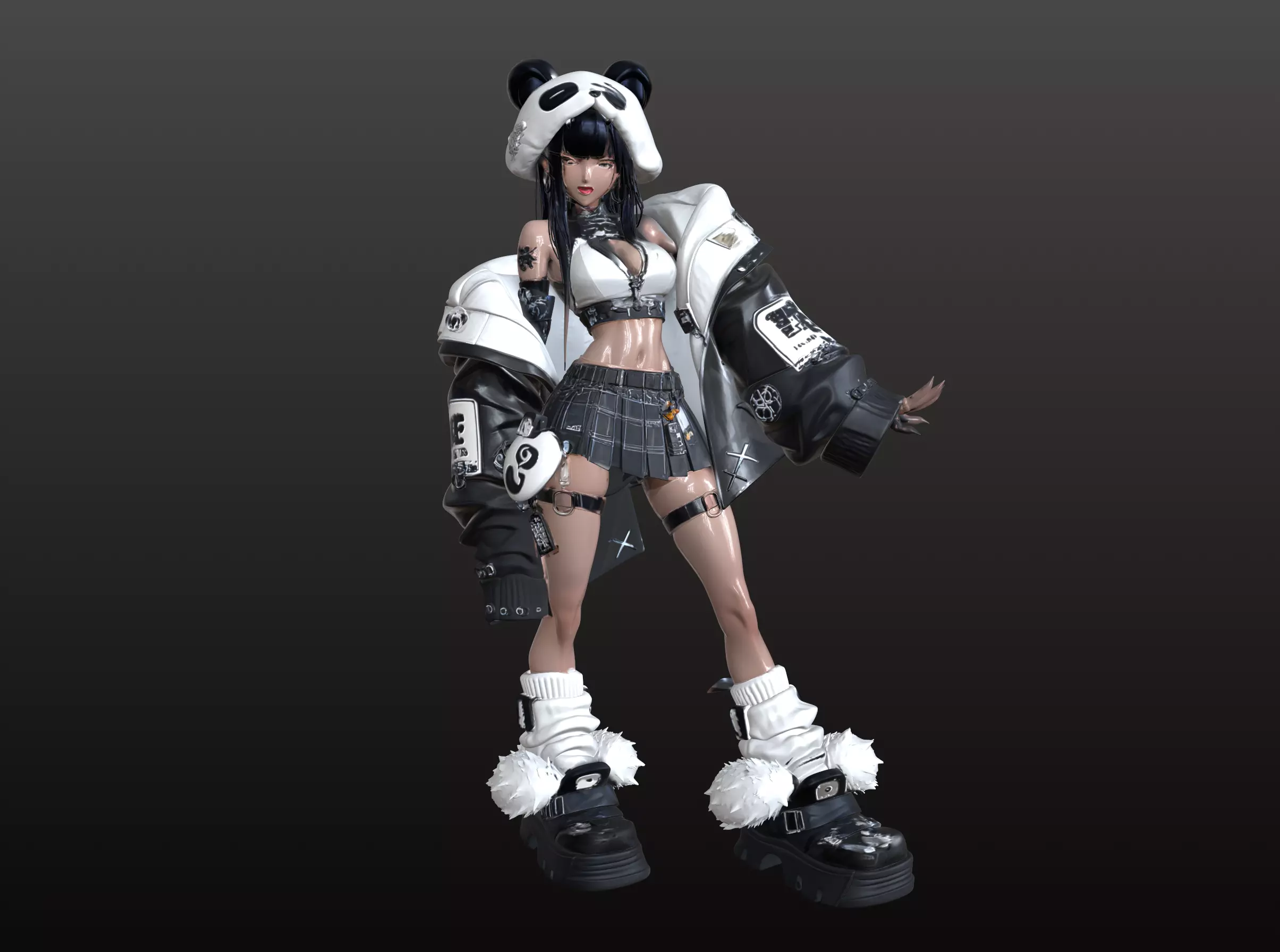 Pop Style Manga Girl STL Fashion Collector 3D 3D print model