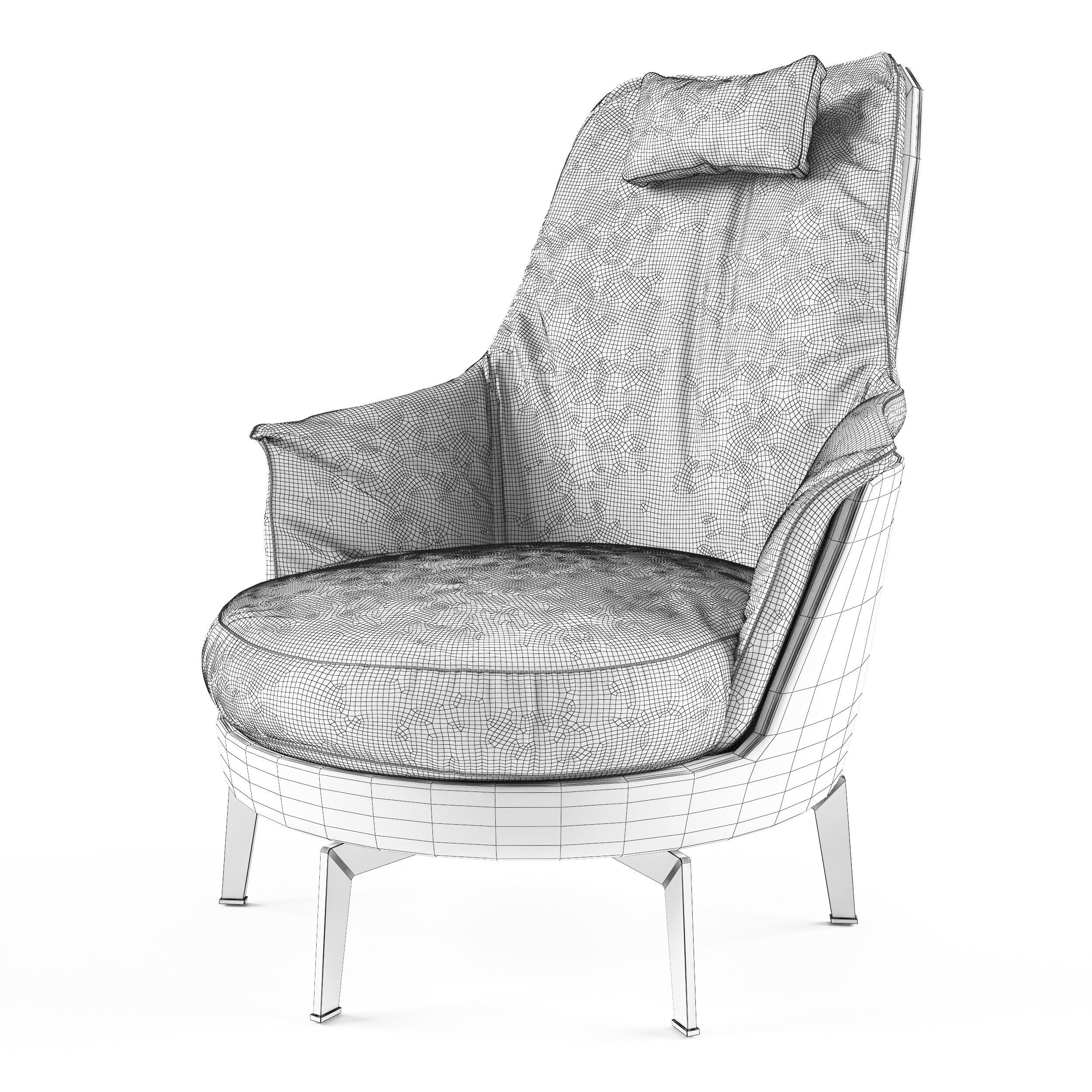 Guscioalto light armchair  3D model_3