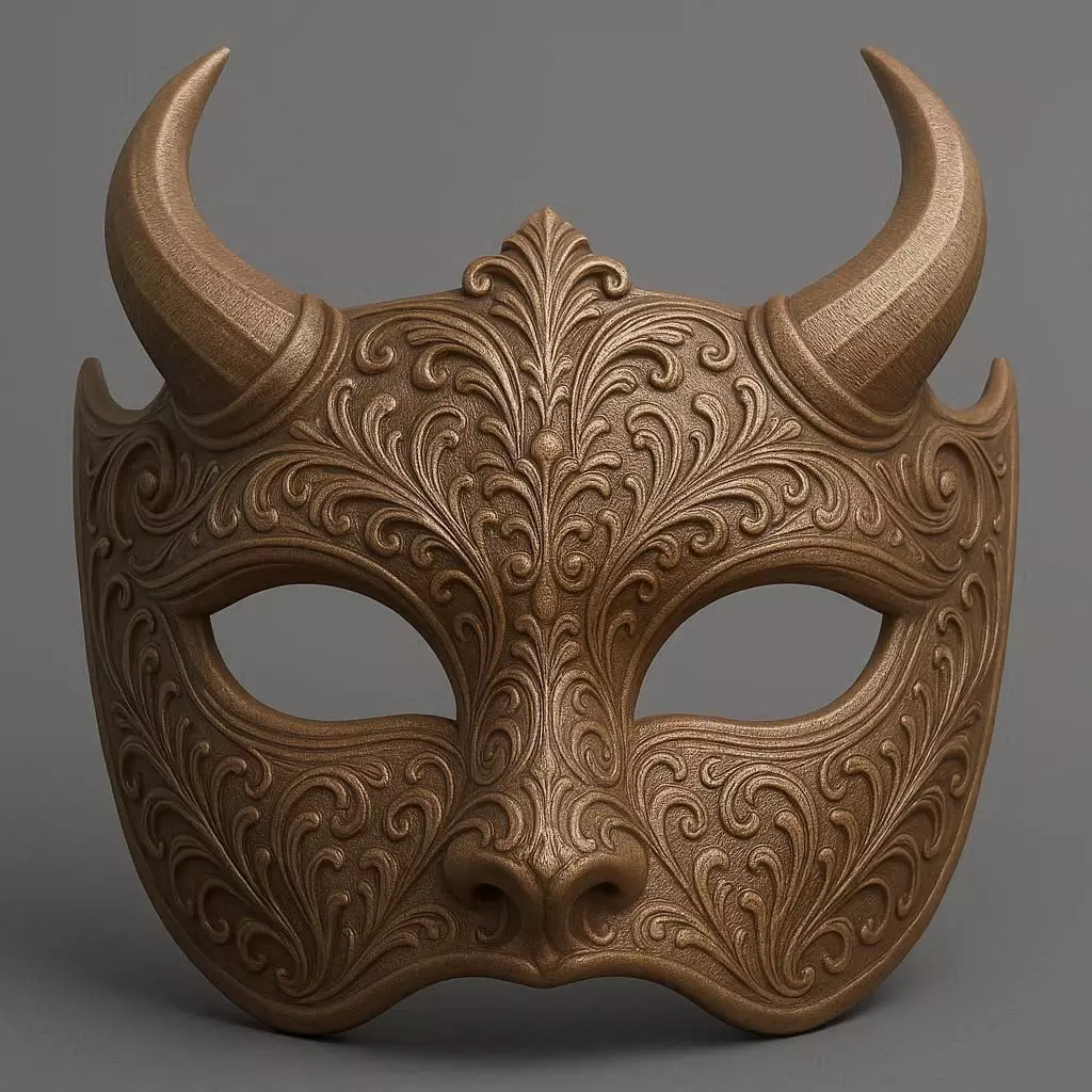 Ornamental Devil Eye Mask 3D print model
