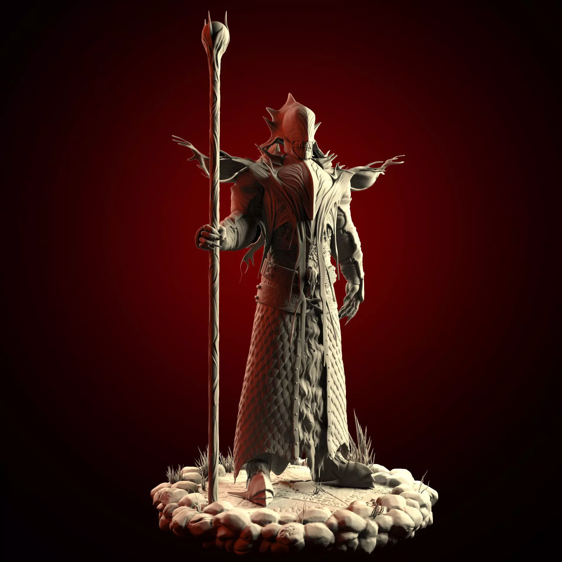 Necromancer posed version Zbrush 3D model