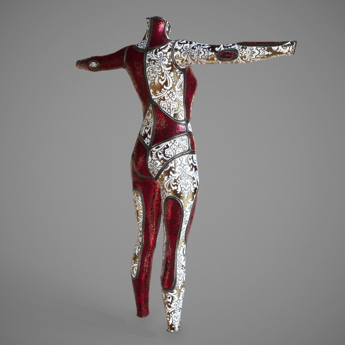 Deluxe Catsuit PBR Low-poly 3D model_8