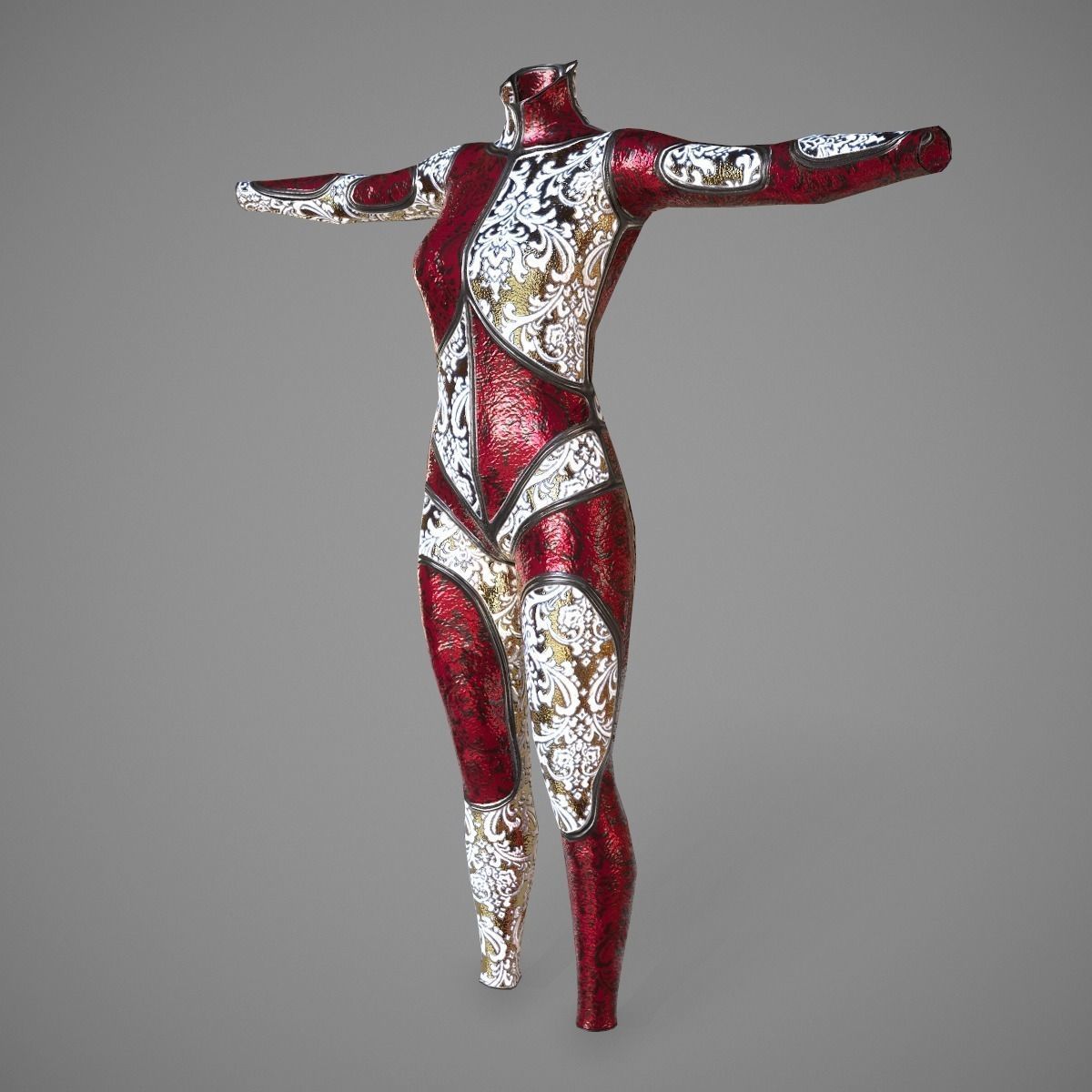 Deluxe Catsuit PBR Low-poly 3D model_7
