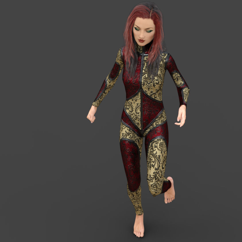 Deluxe Catsuit PBR Low-poly 3D model_3