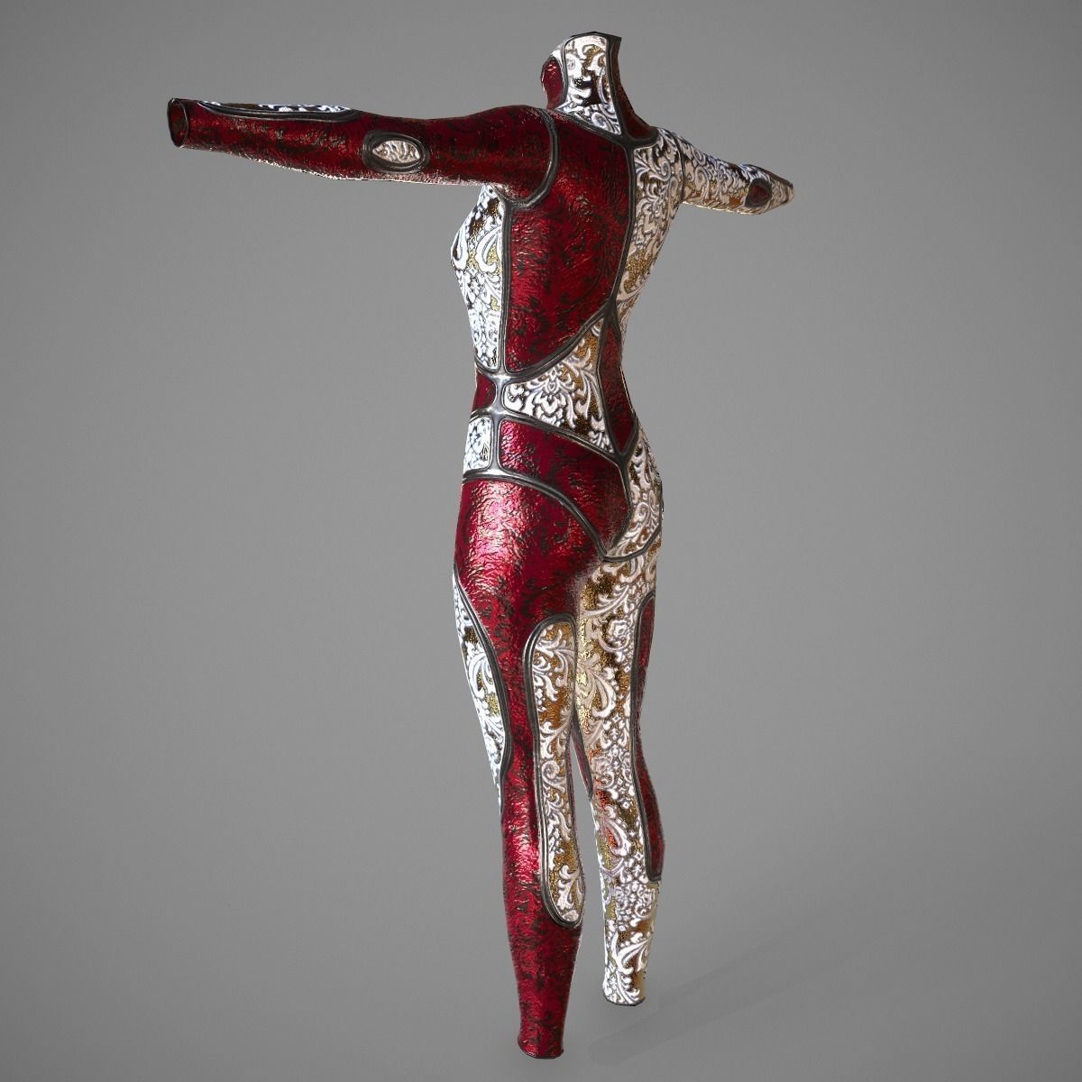 Deluxe Catsuit PBR Low-poly 3D model_9
