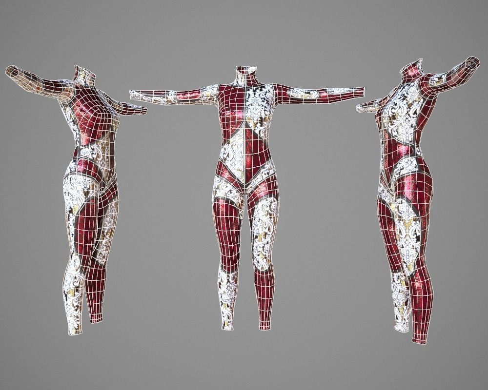Deluxe Catsuit PBR Low-poly 3D model_2