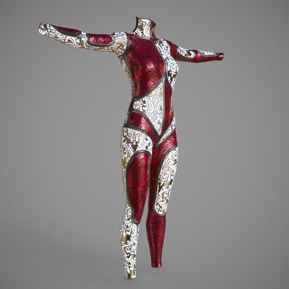 Deluxe Catsuit PBR Low-poly 3D model_6