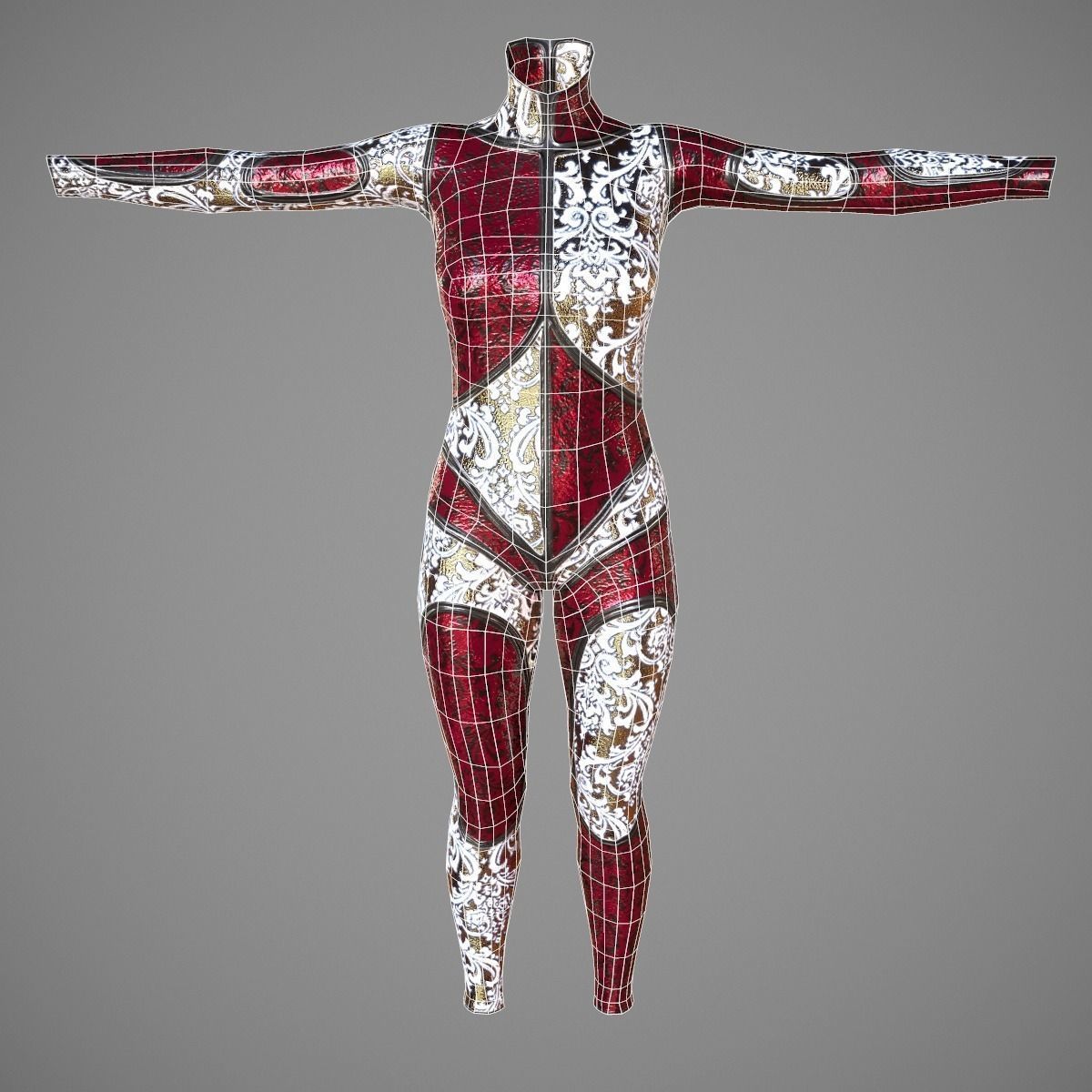 Deluxe Catsuit PBR Low-poly 3D model_10