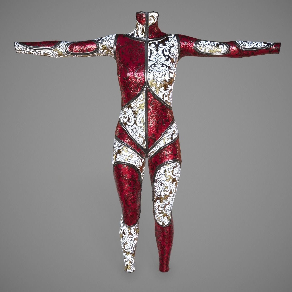 Deluxe Catsuit PBR Low-poly 3D model_5