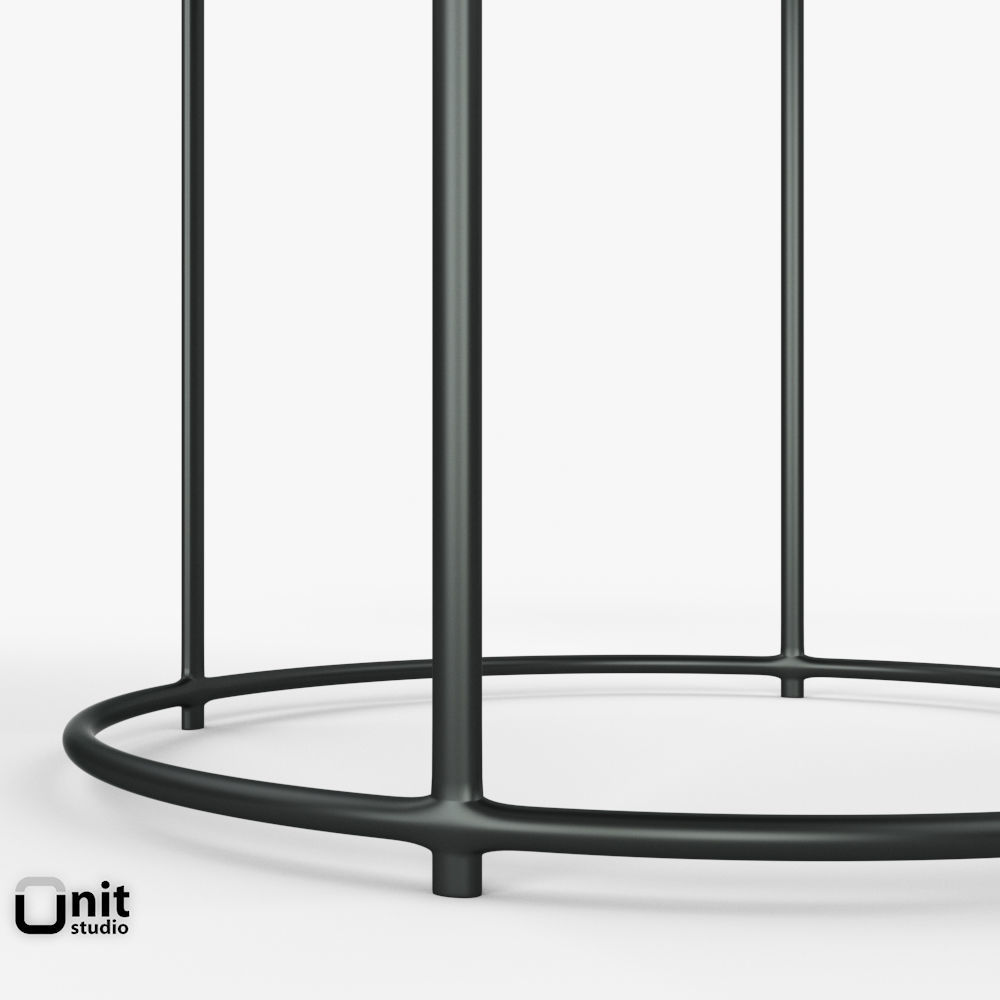 Mosaic Tiled Side Table by West Elm 3D model_3