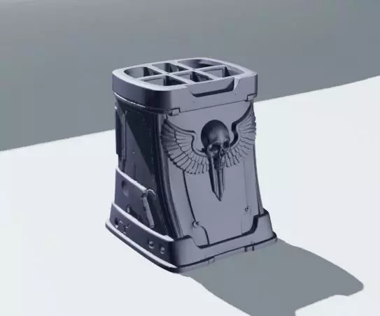 Gothic Sci Fi Ammo Magazine Pen Holder Unscaled 3D print model