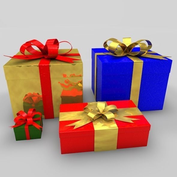 Gift Boxes 3D model_0