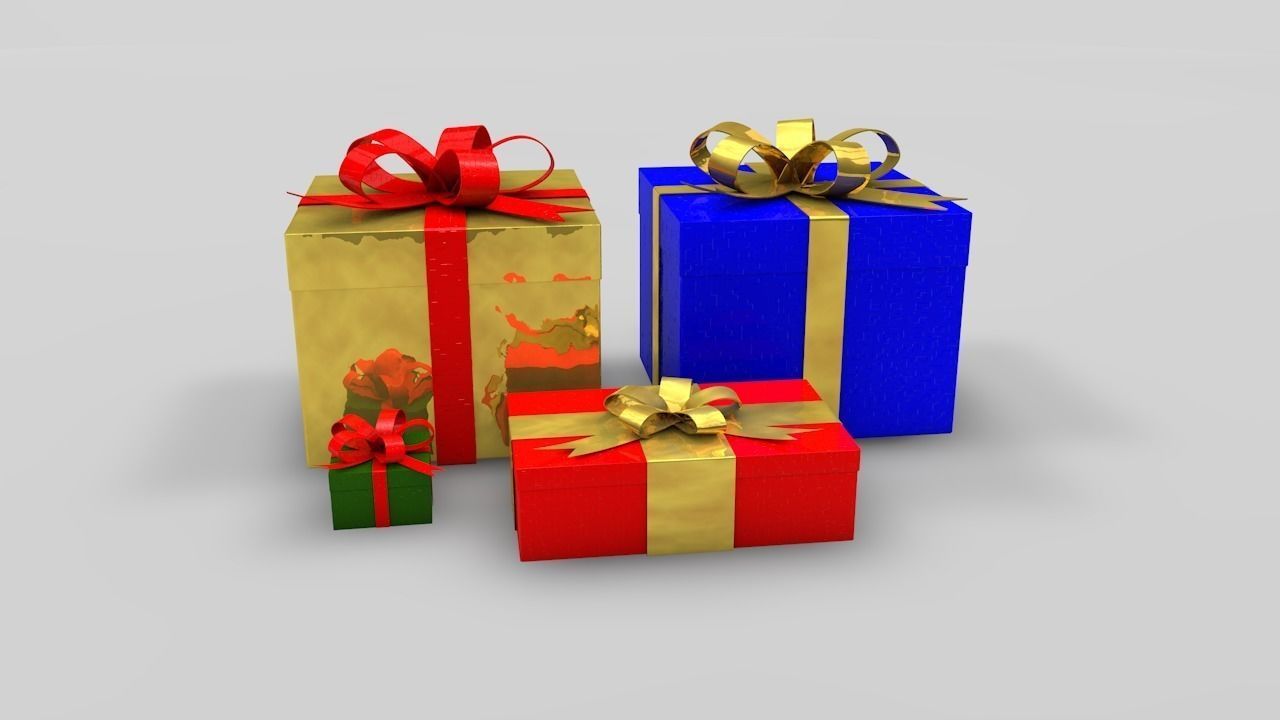 Gift Boxes 3D model_4