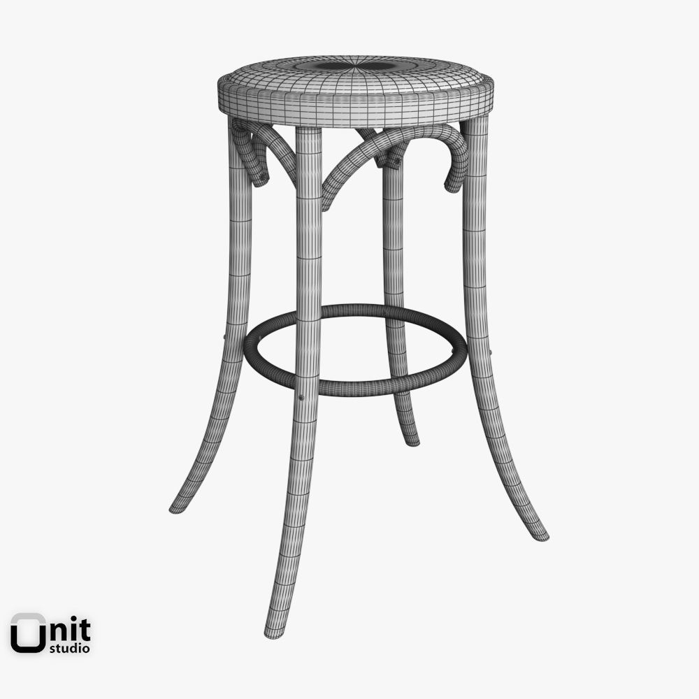 Madeleine Fabric Stool by Restoration Hadrware 3D model_8