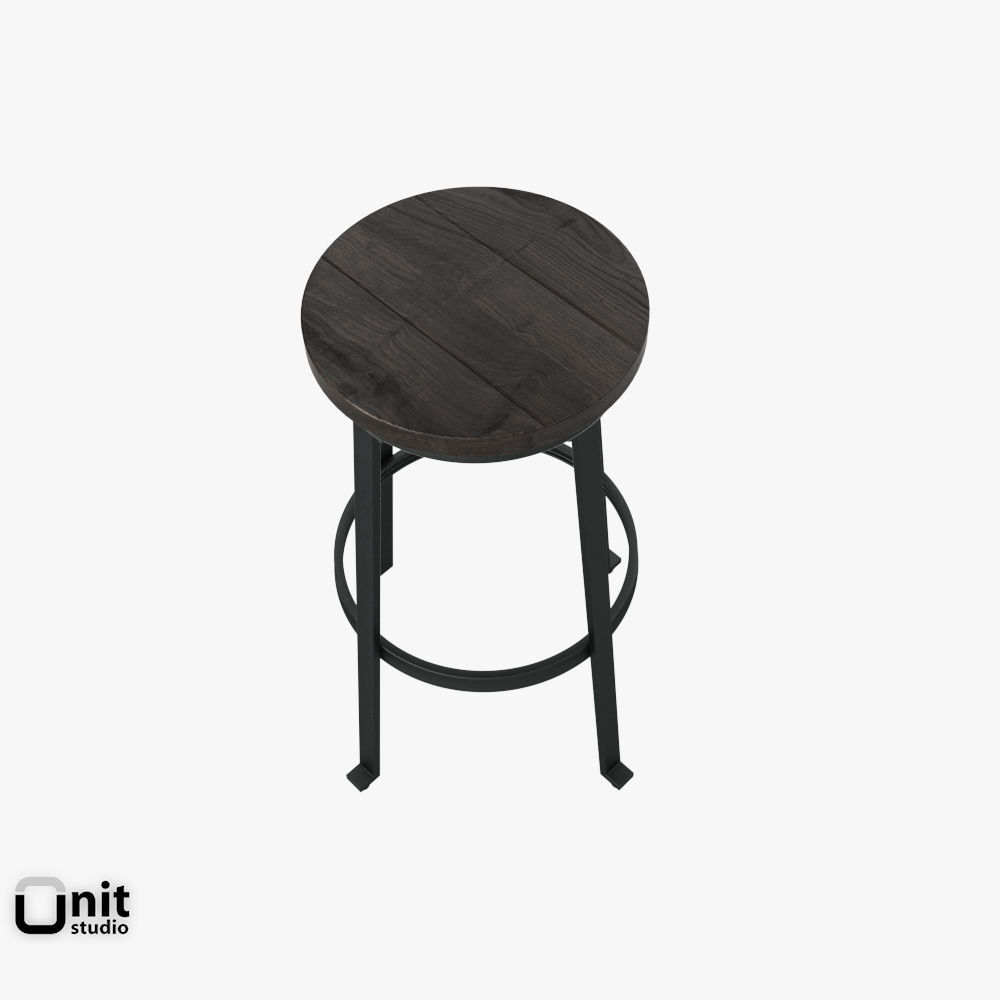 Challiman Tall Stool 3D model_2