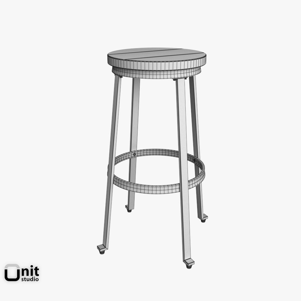 Challiman Tall Stool 3D model_5