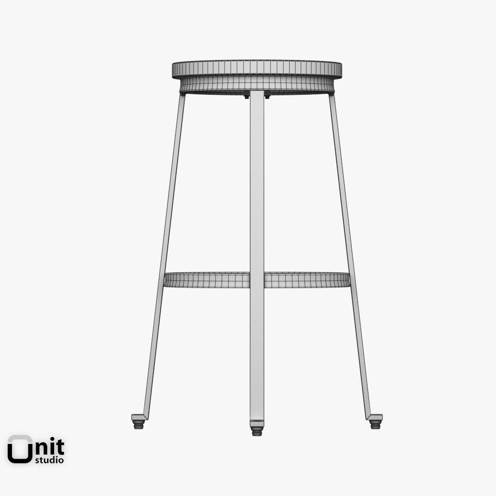 Challiman Tall Stool 3D model_7