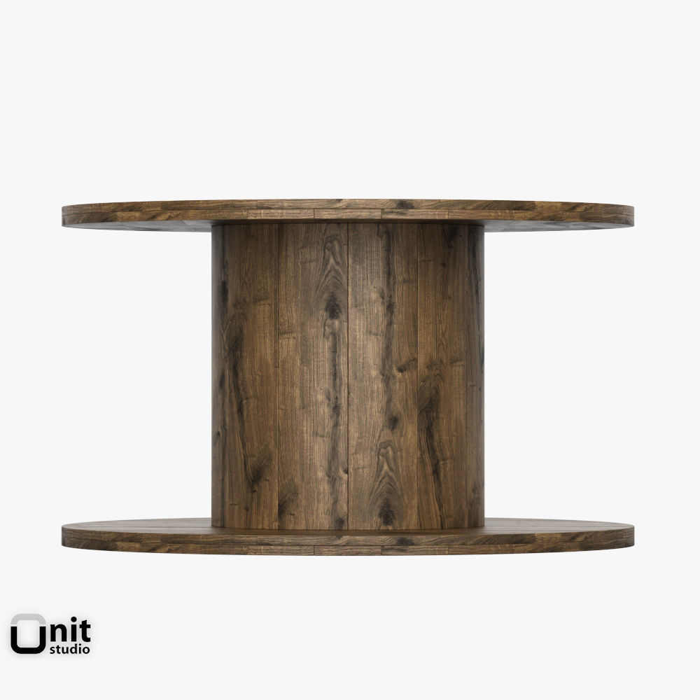 Wooden Reel 3D model_3